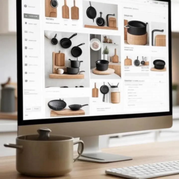 Nowoczesne akcesoria kuchenne zapakowane do wysyłki